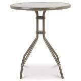 Cumpara ieftin Masa cafea GoodHome Bari, otel, sticla securizata, maro, 60x70 cm