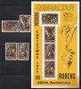Gibraltar 1977 - 400 de ani de la nașterea lui Rubens, Serie + Colita, MNH, Nestampilat