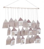 Cumpara ieftin Calendar Advent Craciun din textil bej 60x70 cm