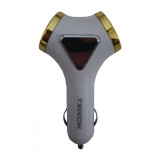 Incarcator auto pentru telefoane sau tablete , forma tip Y , 4 USB , elSales , alb