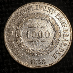 Brazilia 1000 reis 1853 argint Pedro II