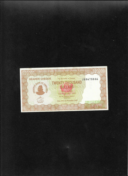 Zimbabwe 20000 dollars 2003 seria8675846