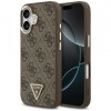 Husa MagSafe pentru Apple iPhone 17, Guess, 4G Triangle Logo, Maro Aurie
