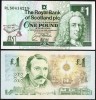 !!! SCOTIA - 1 POUND 1994 , COMM - P 358 - UNC / 100 ANI DECES SCRIITOR ROBERT L. STEVENSON