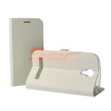 Husa Flip Cover E-Boda Storm X450, Magnetica, Stand, Alb