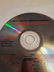 QUINTO CRIOLLO - MUSICA POPULAR Y FOLKLORICA DE VENEZUELA - CD foto