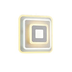 Lustra LED patrate 32cm, 100W, tip plafoniera, alba, telecomanda, lumina/rece/calda/neutra, intensitate reglabila