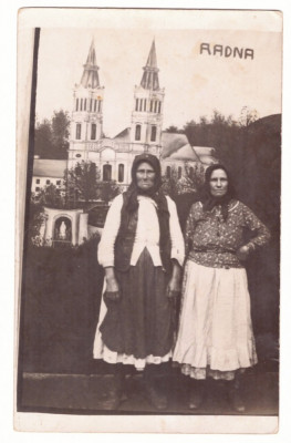 1436 - RADNA, Arad, Monastery, ETHNICS women - old postcard, real PHOTO - unused foto