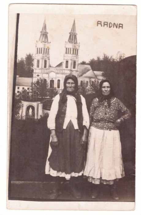1436 - RADNA, Arad, Monastery, ETHNICS women - old postcard, real PHOTO - unused