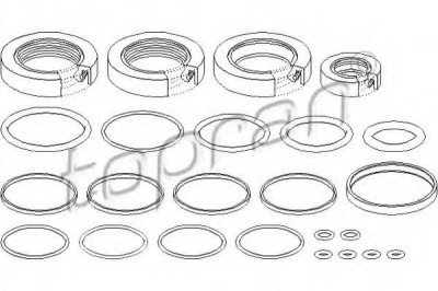 Set garnituri, caracsa directie BMW Seria 3 Cabriolet (E36) (1993 - 1999) TOPRAN 501 448 foto