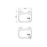 Placute frana Mitsubishi Lancer 6 (Cj Cp) 09.95-08.03, Lancer 7 (Cs A Ct A) 01.00-12.13; Nissan 350z Coupe (Z33) 09.02-12.09, 350z Roadster (Z33) 09., BREMBO