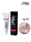 J.Maki Professional - Vopsea de par permanenta 12.77 - Blond violet intens super deschis, Super Blond, 60 ml