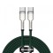 Cablu Date si Incarcare USB-C - USB-C Baseus Cafule Metal Series, 100W, 2m, Verde CATJK-D06