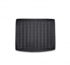 Covor pentru Portbagaj tip Tavita Compatibil Volkswagen Tiguan II cu Roata de Rezerva 2016-&amp;gt;, Material Flexibil, Negru foto