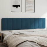 VidaXL Pernă tăblie de pat, albastru, 200 cm, catifea