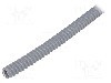 Tub protectie cablu, o&amp;#355;el, PVC, diametru interior 10mm, gri deschis, HELLERMANNTYTON - 167-00209