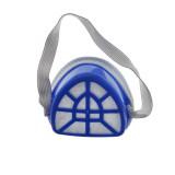 Cumpara ieftin Masca anti-praf, cu filtru textil inlocuibil si capac protector, din plastic, 100x80x43mm, albastra