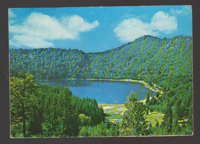 CPIB 23675 CARTE POSTALA - BAILE TUSNAD. LACUL &quot;SFANTA ANA&quot;, SCRISA SI NECIRCULATA, 1981, TIMBRE