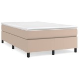 Cumpara ieftin Cadru de pat cu arcuri, cappuccino, 120x200 cm, piele ecologica