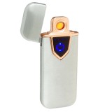 Bricheta Electronica cu Incarcare USB, Buton cu Lumina, Cu Senzor De Amprenta, 7 cm, Gri