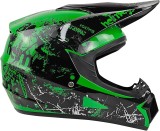 Cumpara ieftin Casca Moto Cross si ATV Full Face Copii si Adulti, Echipament Protectie Enduro MTB Quad, ABS, Omologare DOT, Marimea S, Model GREEN FOREST