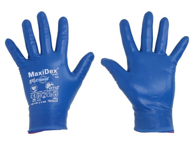 Mănuşi de protecţie MaxiDex&reg; albastră, Dimensiune 7