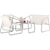 Set mobilier gradina/terasa, bej, otel, textil, 1 masa, 2 scaune, 1 canapea, Soffi, Chomik