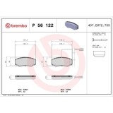 Placute frana Nissan Cabstar (F24m F24w) 09.06-12.13, Spate, BREMBO