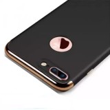 Husa iPhone 8 Plus MyStyle 3in1 Ultrasubtire Neagra Protectie Completa Anti-zgarieturi
