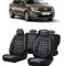 Set huse scaune compatibile Dacia Logan 2012-2020 Piele + Textil (Compatibile cu sistem AIRBAG)
