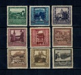 Austria 1923 - Capitale regionale, clădiri, arhitectura, serie neștampilata cu șarniere