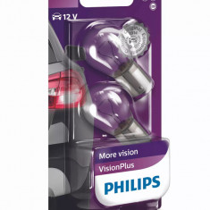 Becuri Auto Auxiliare P21W Philips VisionPlus, 12V, 21W