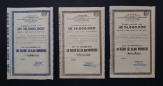 Lot 3 actiuni diferite 1943 ARGUS Constanta , actiune , titlu