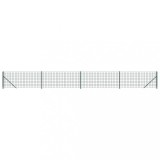 Gard plasa de sarma cu bordura, verde, 1x10 m