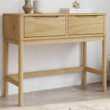 VidaXL Măsuță consolă FLORO maro ceară 89,5x36,5x73 cm lemn masiv pin
