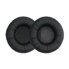 Set 2 Perne de urechi pentru casti Sennheiser PX200/PX100, Kwmobile, Negru, Piele ecologica, 51568.01