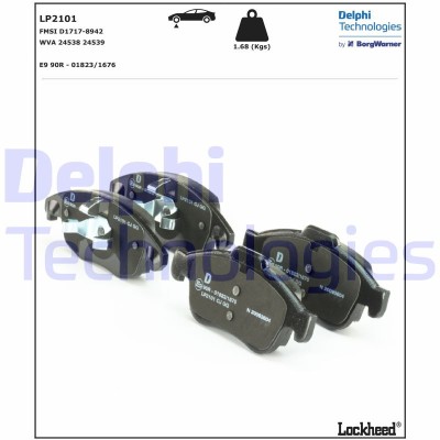 DELPHI LP2101 set placute frana,frana disc foto