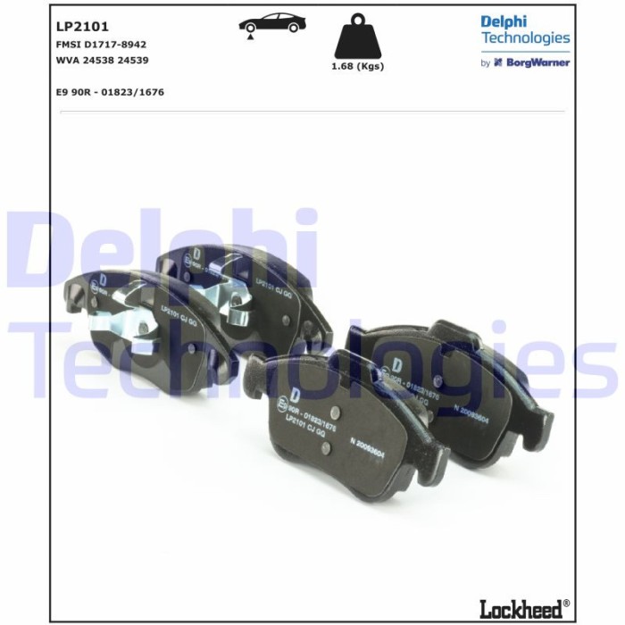 DELPHI LP2101 set placute frana,frana disc