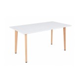 Masa de dining Leziter Verona 120 cm, alba, pentru 4 persoane