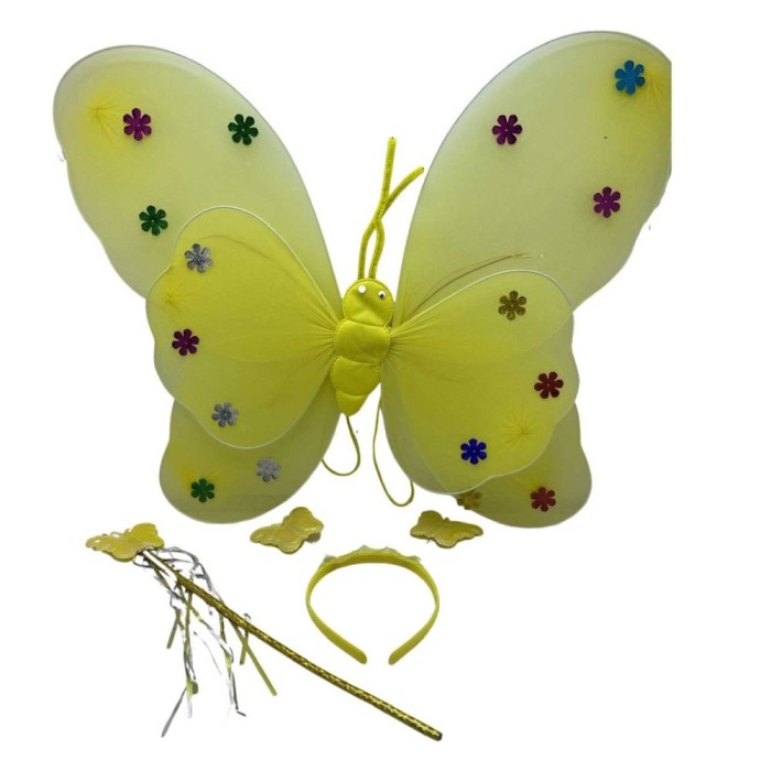 Set aripi fluturas galbene