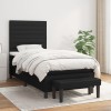 VidaXL Pat box spring cu saltea, negru, 90x200 cm, textil 3136647