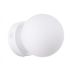 Lampa De Perete Yoli Alb O?el/Sticla, 1 Bec Minge Modern De Interior. foto