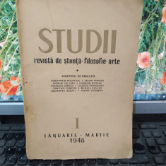 Studii, revistă de știință filosofie arte, București, ianuarie martie 1948, 156