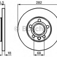 Disc frana VW TRANSPORTER IV bus (70XB, 70XC, 7DB, 7DW, 7DK) (1990 - 2003) BOSCH 0 986 479 B54