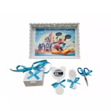 Cumpara ieftin Tavita pentru Mot cu 6 Piese - Mickey la Castel - TPM75 Alb cu Albastru