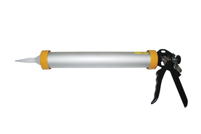 Pistol tub aluminiu 375 mm pentru silicon salam 2 palnii Top Strong