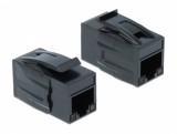 Cupla modulara RJ45 cu PoE Cat.6A UTP M-M negru, Delock 86298