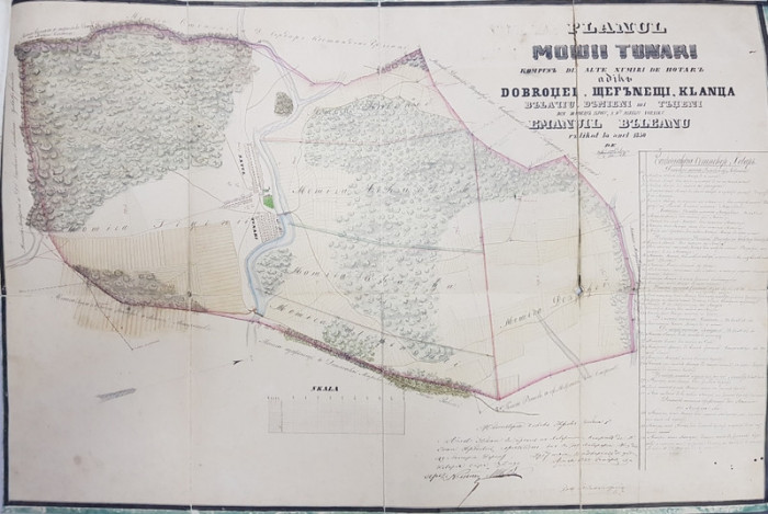 PLANUL MOSIEI TUNARI , JUDETUL ILFOV , 1850