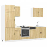 VidaXL Set dulap de bucătărie din 7 piese &bdquo;Kalmar&rdquo; lemn stejar Sonoma