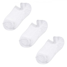 șosete Sport Femei, Invizibile, Set 3 Perechi, Culoare Albă